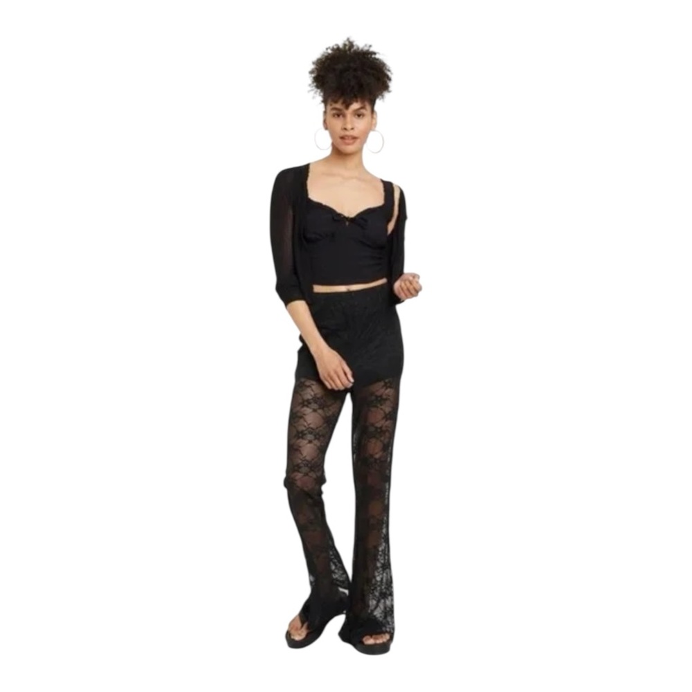 Wild Fable Elegant Black Lace Pants